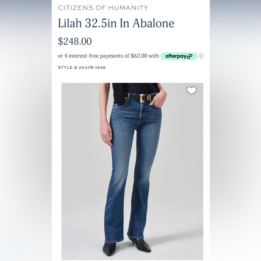 Citizens of Humanity- Lilah High Rise Bootcut- 26